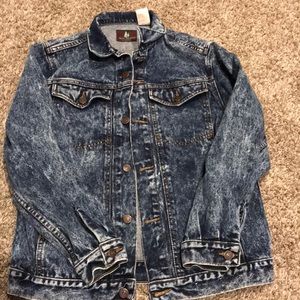 Vintage Stonewashed Jean Jacket, XL